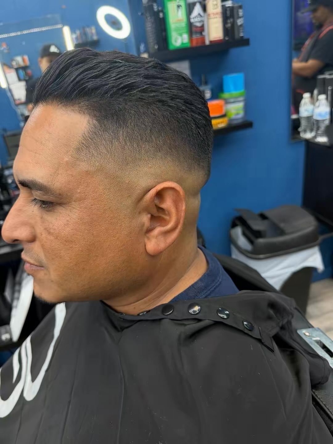 Classic fade profile haircut by Alex Urbaez in Gainesville FL